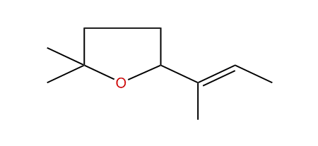 2,2-Dimethyl-5-(E)-1-methyl-1-propenyl-tetrahydrofuran